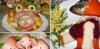 Umelecké aranžovanie jedla v ruskej verzii