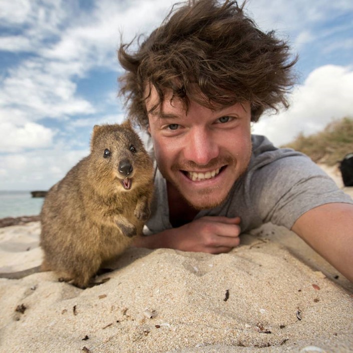 Allan Dixon selfie so zvieratkami 1