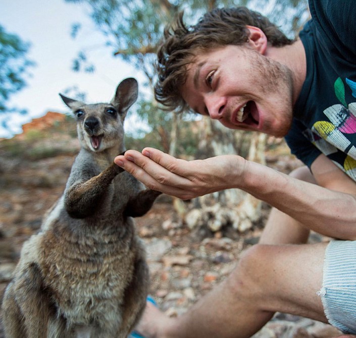 Allan Dixon selfie so zvieratkami 11