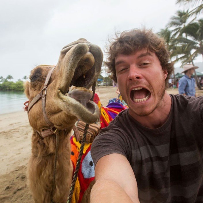 Allan Dixon selfie so zvieratkami 3