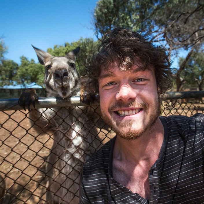 Allan Dixon selfie so zvieratkami 4