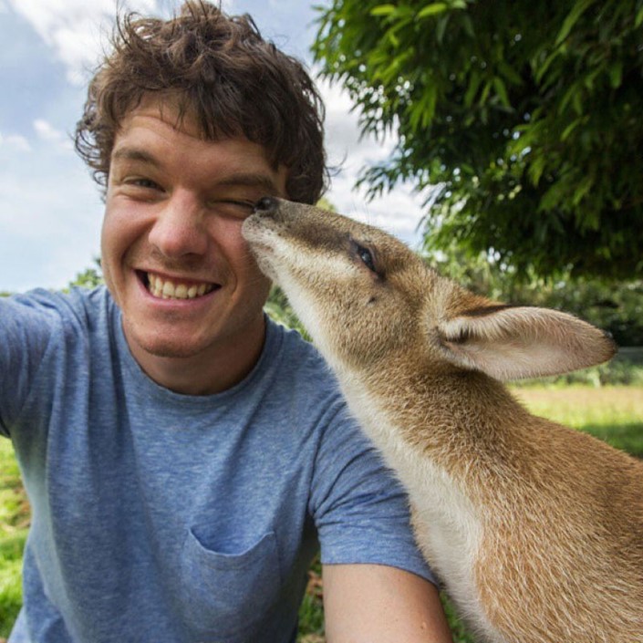 Allan Dixon selfie so zvieratkami 8